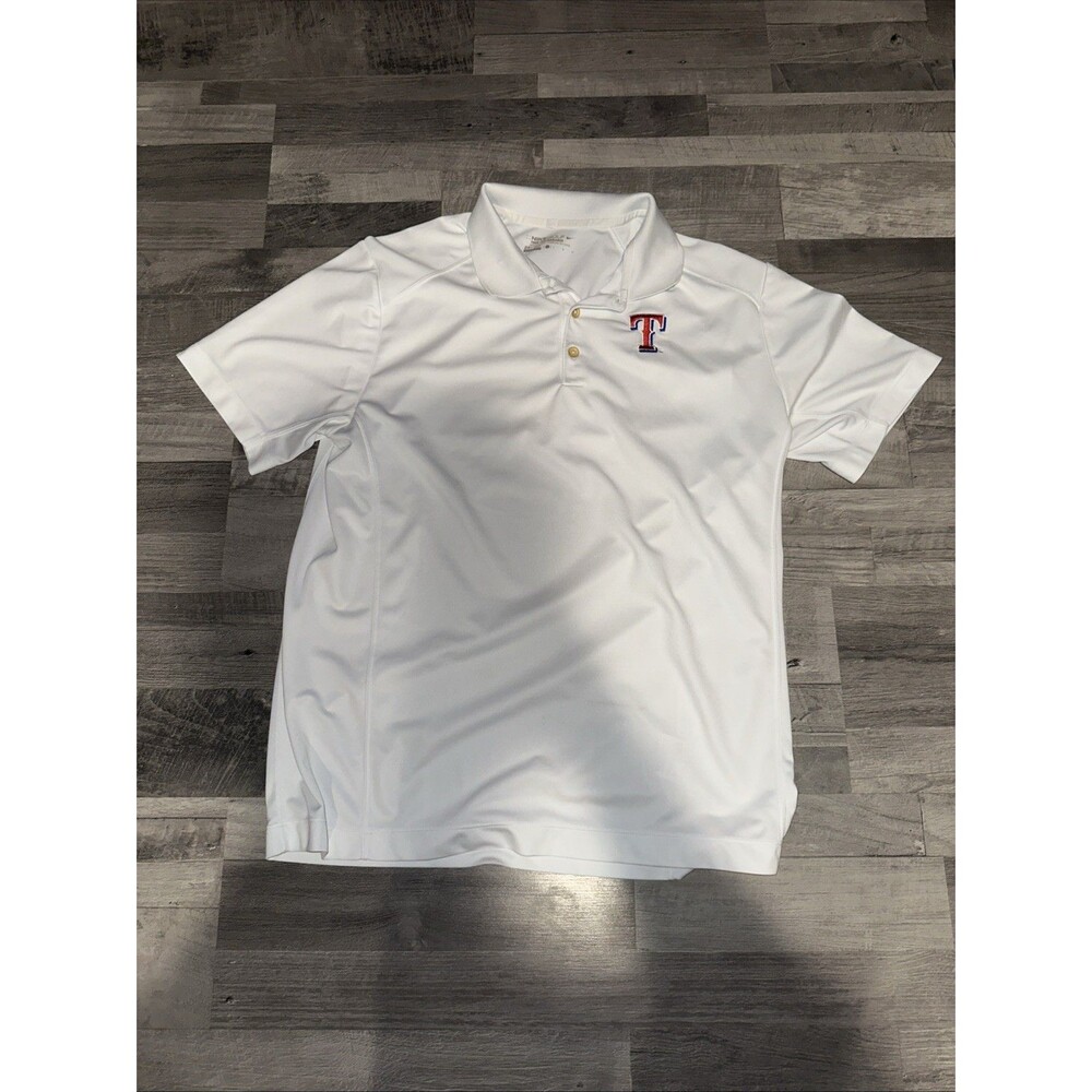 Nike Gold Texas Rangers White Short Sleeve Dri-fit Shirt White Size Large
